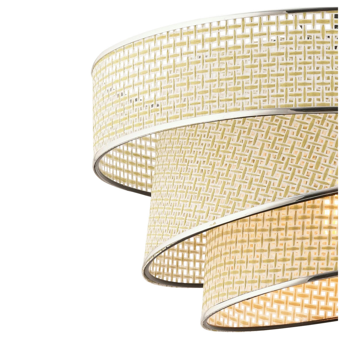 HÄNGELEUCHTE 40/72 cm   - Silberfarben/Creme, Design, Textil/Metall (40/72cm) - P & B