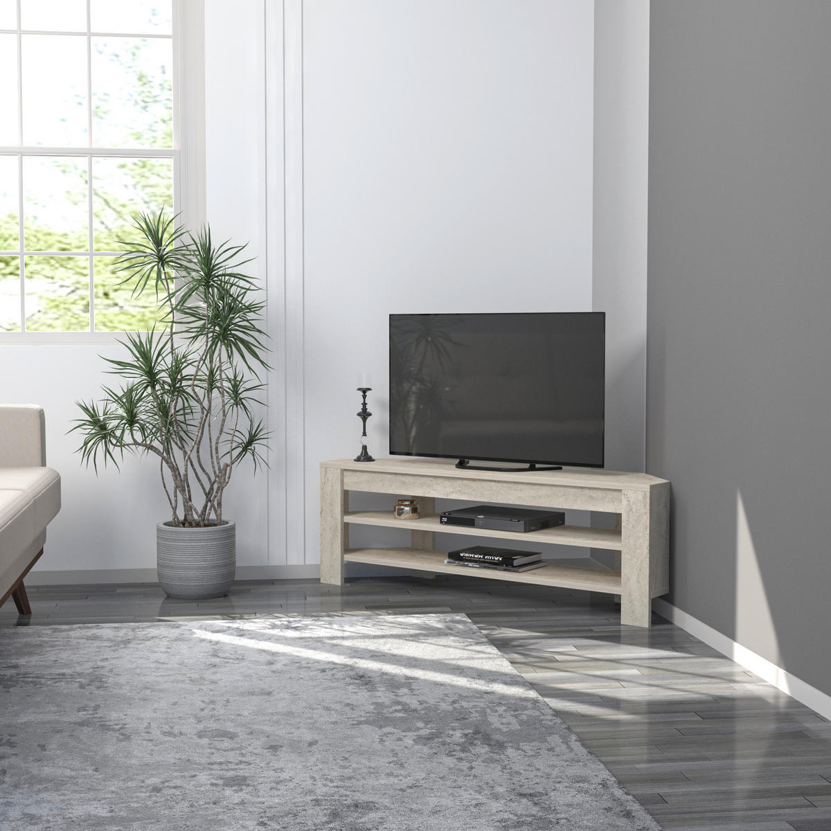 TV-ELEMENT - Creme, Design, Holz (30/40/120cm) - Livetastic