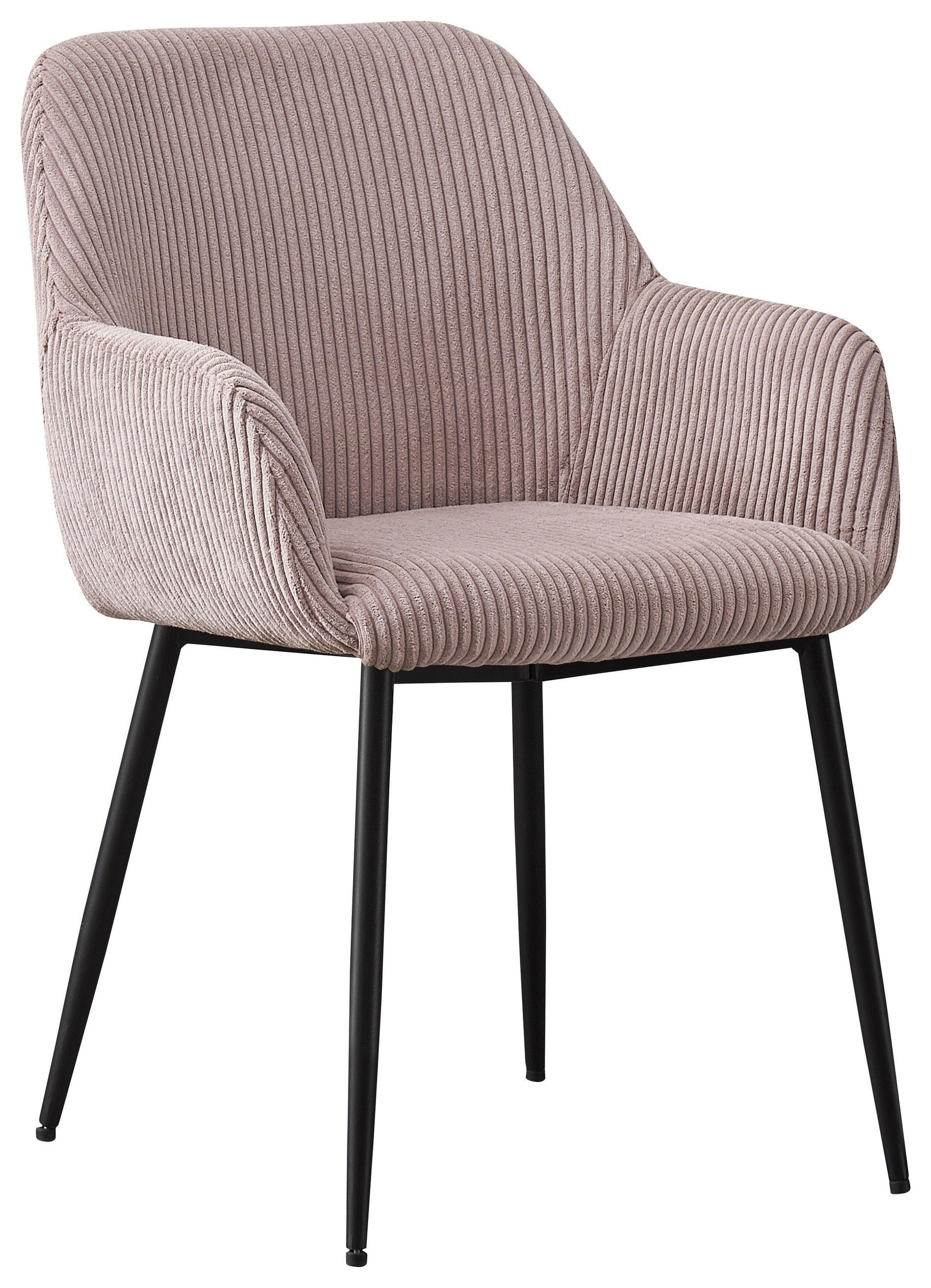 STOLIČKA S PODRÚČKAMI, železo, kord, ružová, čierna - čierna/ružová, Design, kov/textil (57/85/60cm) - Xora