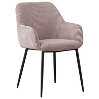 STOLIČKA S PODRÚČKAMI, železo, kord, ružová, čierna - čierna/ružová, Design, kov/textil (57/85/60cm) - Xora
