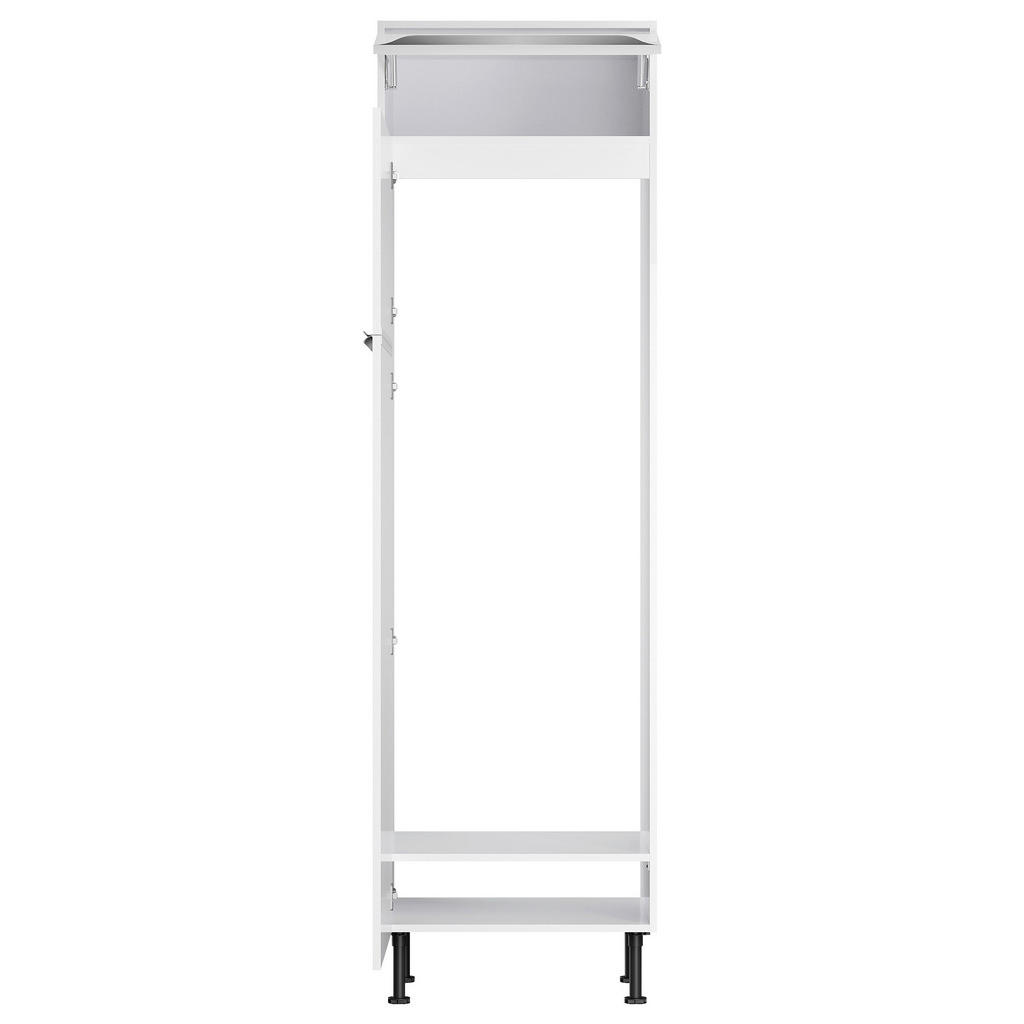 Thumbnail - Optifit Geräteumbauschrank, Weiß Hochglanz, Metall, einzeln stellbar, 60x211.8x58.1 cm, Made in Germany, DIN EN ISO 1400...