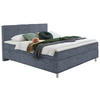 BOXSPRINGBETT 120/200 cm  in Blau  - Chromfarben/Blau, KONVENTIONELL, Kunststoff/Textil (120/200cm) - Hom`in
