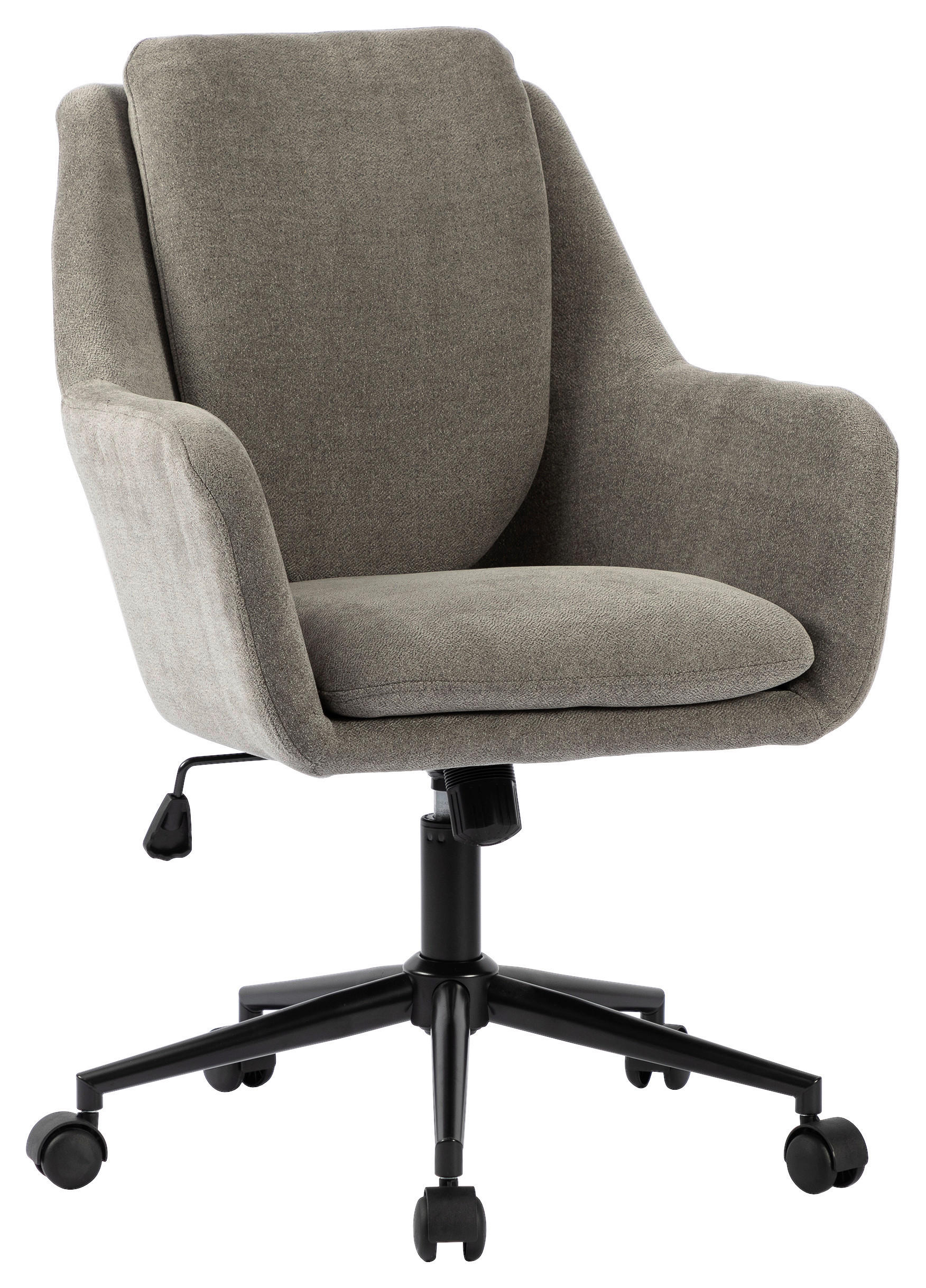 DREHSTUHL Webstoff Grau, Schwarz  - Schwarz/Grau, Modern, Kunststoff/Textil (58/91-99/71cm) - MID.YOU