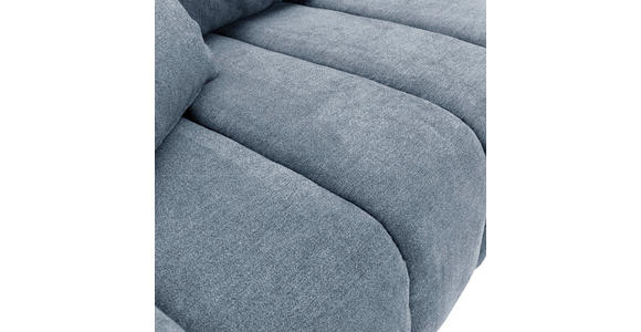 ECKSOFA Blau Flachgewebe - Blau/Schwarz, KONVENTIONELL, Holz/Textil (275/180cm) - Carryhome