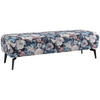 BETTBANK 157/47/53 cm   - Multicolor/Petrol, Konventionell, Textil/Metall (157/47/53cm) - Beldomo - Sleep