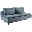 SCHLAFSOFA Flachgewebe Dunkelgrau  - Dunkelgrau/Schwarz, Design, Textil/Metall (203/75/100cm) - Carryhome