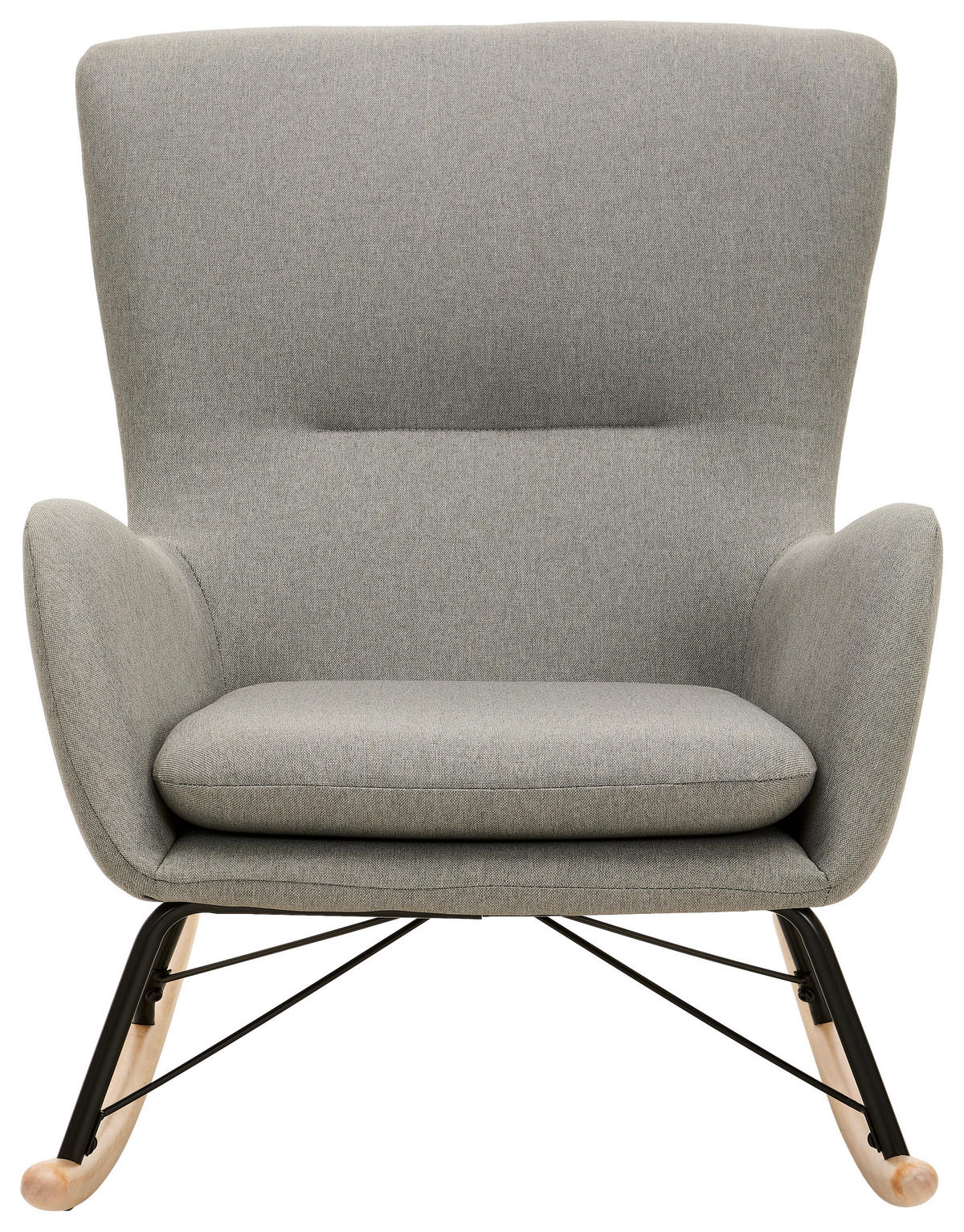 SCHAUKELSTUHL in Webstoff Grau  - Grau, LIFESTYLE, Holz/Textil (71/94/91cm) - Novel