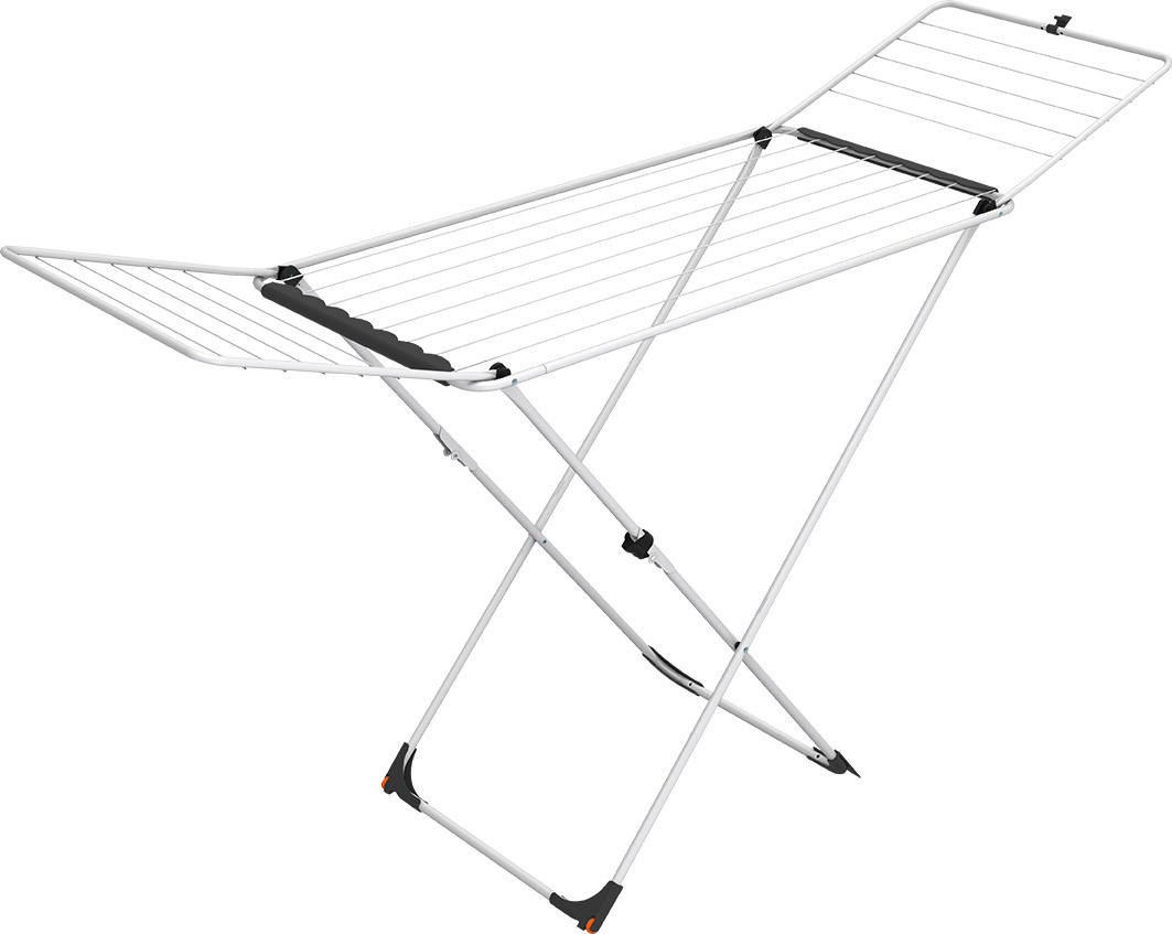 SUŠIAK NA BIELIZEŇ - biela s vysokým leskom, Basics, kov (5/129/55cm) - Vileda