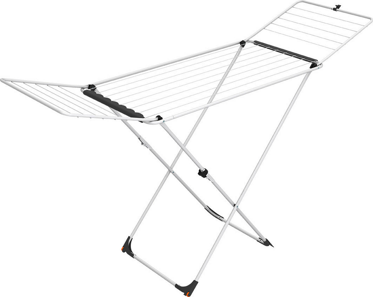 SUŠÁK NA PRÁDLO - vysoce lesklá bílá, Basics, kov (5/129/55cm) - Vileda