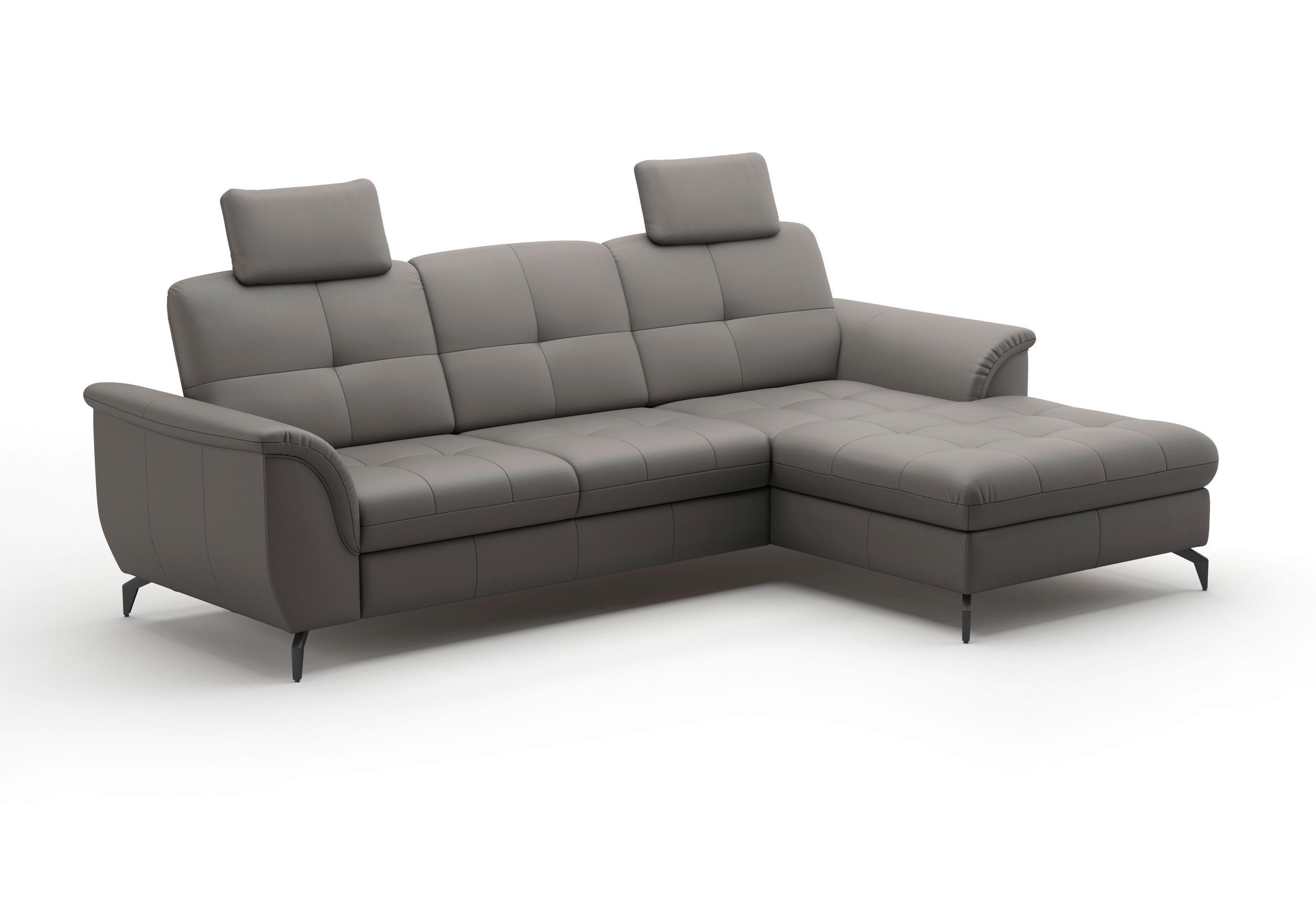 KOPFSTÜTZE in Echtleder  - Mokka, MODERN, Leder (50/25/12cm) - Sit & More
