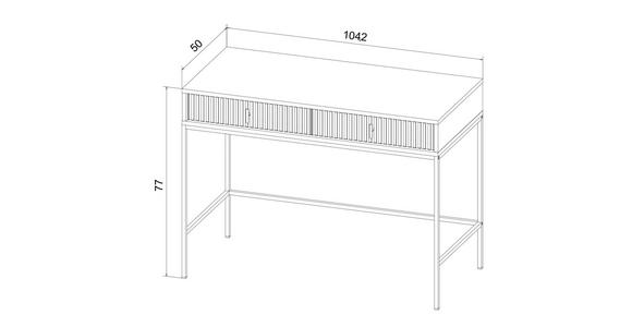 SCHMINKTISCH Kaschmir  - Kaschmir/Schwarz, Design, Holzwerkstoff/Metall (104,2/50/77cm) - Xora