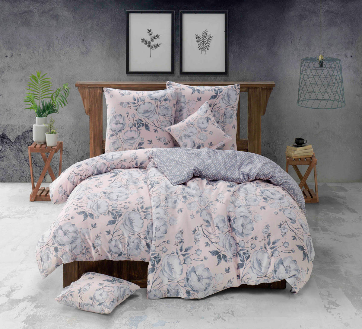 BETTWÄSCHESET Speak Satin 160/210 cm  65 cm/100 cm  - Multicolor, Trend, Textil (160/210cm) - Ambiente