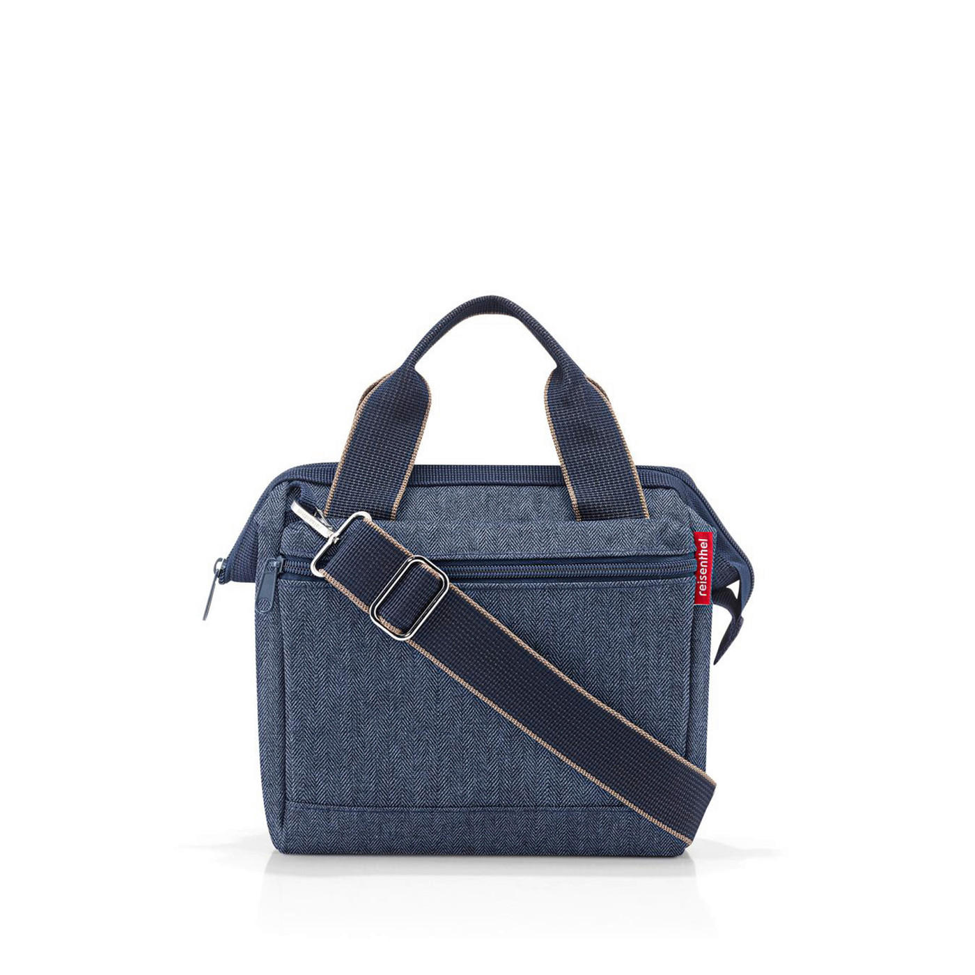 GEANTĂ DE MÂNĂ - albastru închis, Basics, textil (22/24/13cm)
