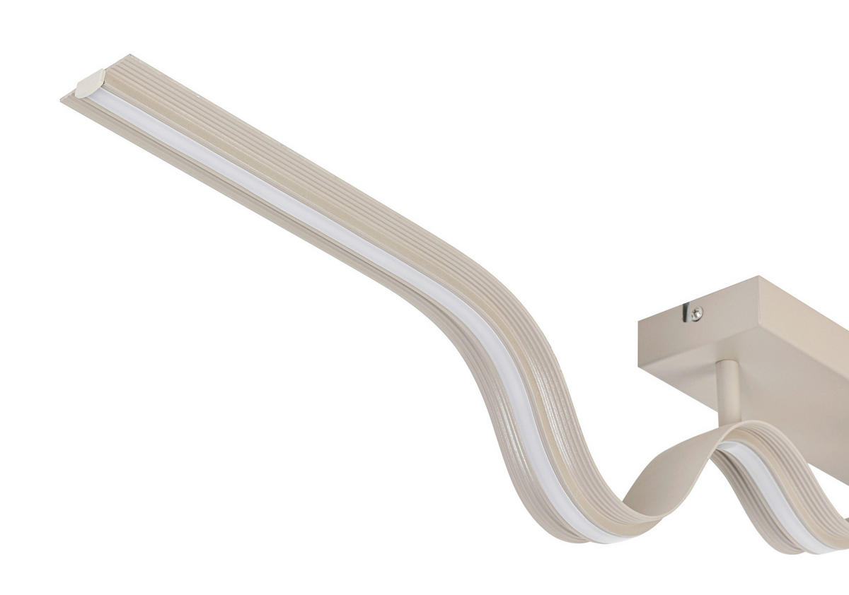 DECKENLEUCHTE 100/8/20,5 cm   - Sandfarben, Trend, Kunststoff/Metall (100/8/20,5cm) - Collet's Monde