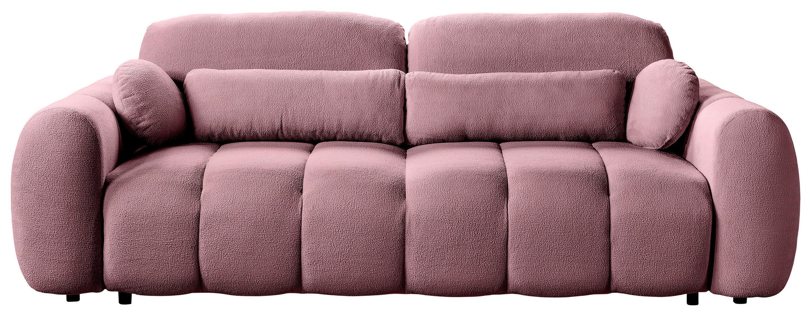 SCHLAFSOFA  mit Webstoff Pink  - Pink/Schwarz, KONVENTIONELL, Kunststoff/Textil (262/93/117cm) - Carryhome