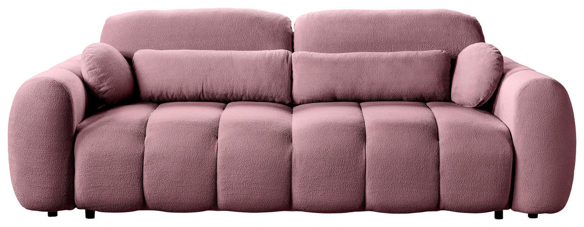 SCHLAFSOFA  mit Webstoff Pink  - Pink/Schwarz, KONVENTIONELL, Kunststoff/Textil (262/93/117cm) - Carryhome