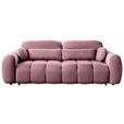 SCHLAFSOFA  mit Webstoff Pink  - Pink/Schwarz, KONVENTIONELL, Kunststoff/Textil (262/93/117cm) - Carryhome