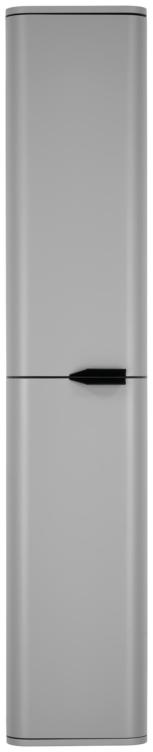 HOCHSCHRANK 33/170/35 cm  - Schwarz/Grau, Design, Holzwerkstoff/Metall (33/170/35cm) - home24