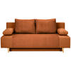 SCHLAFSOFA Cord, Velours Rostfarben  - Rostfarben/Buchefarben, Konventionell, Holz/Textil (191/92/89cm) - MID.YOU