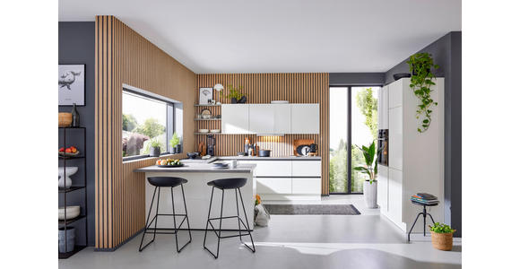 EINBAUKÜCHE   - Weiß, Design, Holzwerkstoff - Novel