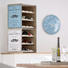WEINREGAL Kiefer Blau, Braun - Blau/Braun, Trend, Holz (38/30/41cm)