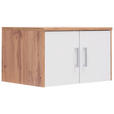 AUFSATZSCHRANK 72/43/54 cm   - Silberfarben/Eiche Wotan, KONVENTIONELL, Holzwerkstoff/Kunststoff (72/43/54cm) - Xora