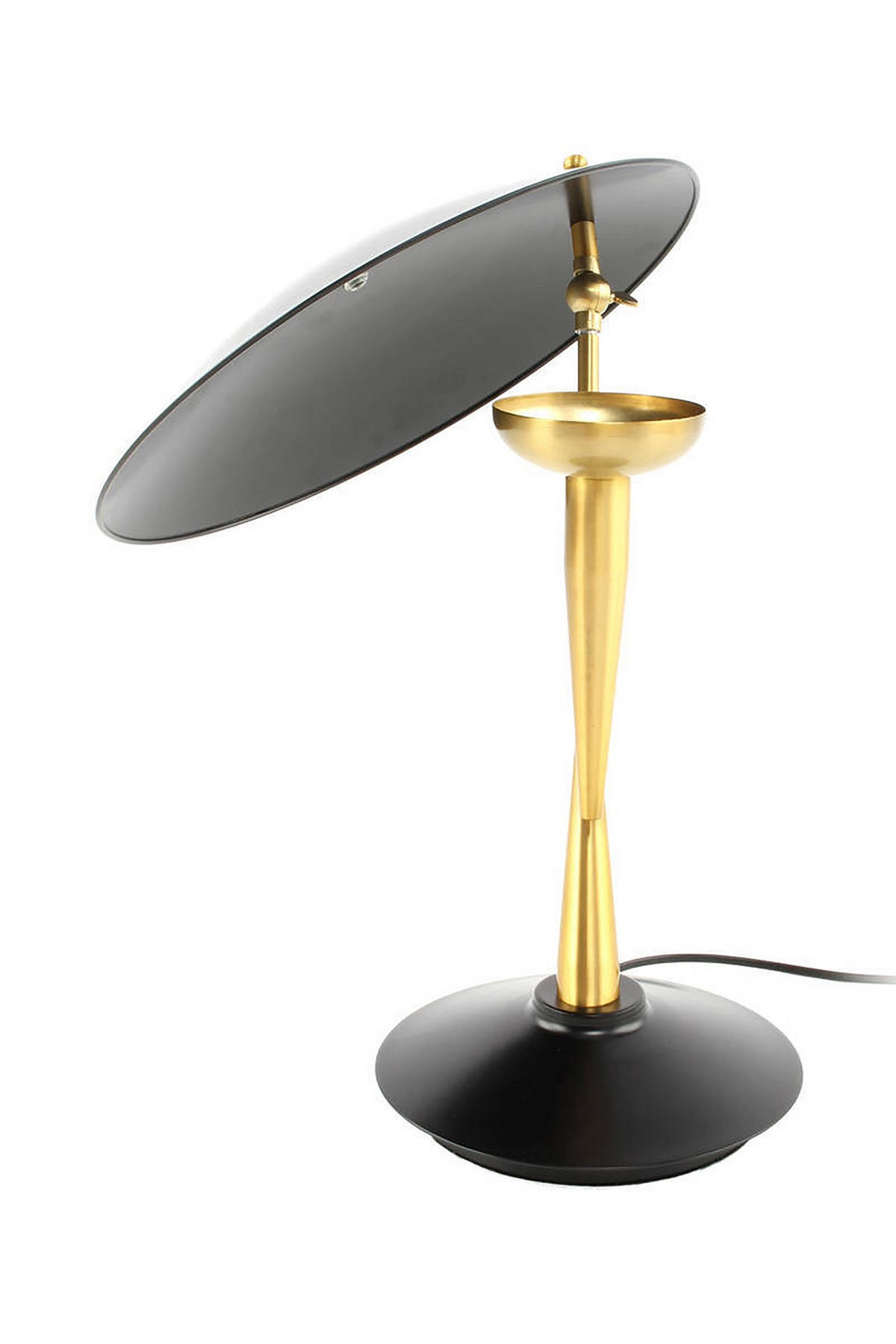 TISCHLEUCHTE - Goldfarben/Schwarz, Trend, Metall (36/36/50cm) - Kayoom