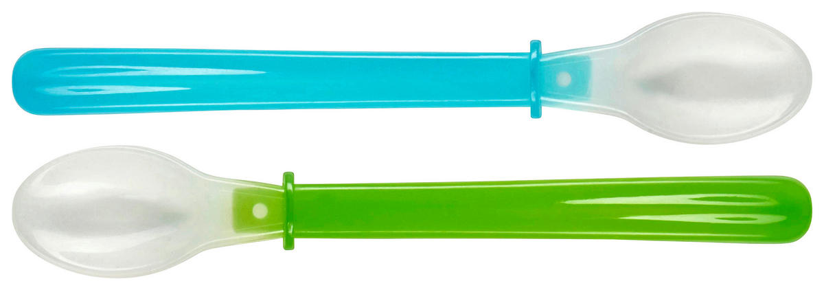 DĚTSKÁ LŽIČKA - modrá/zelená, Basics, plast (22cm) - My Baby Lou