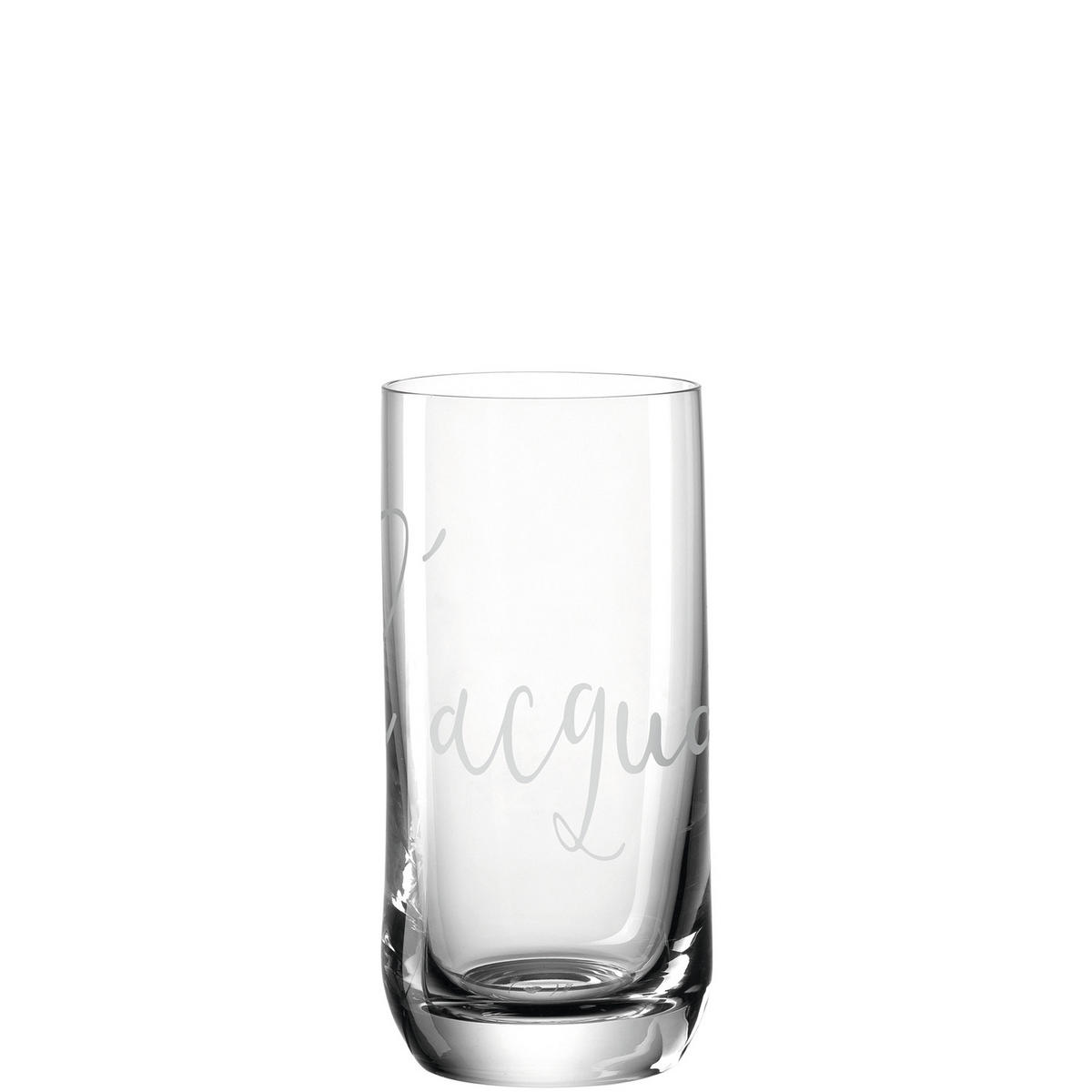 ČAŠA ZA VODU  330 ml  - providno/bela, Osnovno, staklo (6,20/13,20/6,20cm) - Leonardo