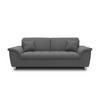 2-SITZER-SOFA in Webstoff Dunkelgrau  - Chromfarben/Dunkelgrau, KONVENTIONELL, Textil/Metall (210/81/105cm) - MID.YOU