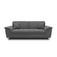 2-SITZER-SOFA Webstoff Grau  - Chromfarben/Grau, KONVENTIONELL, Textil/Metall (210/81/97cm) - MID.YOU