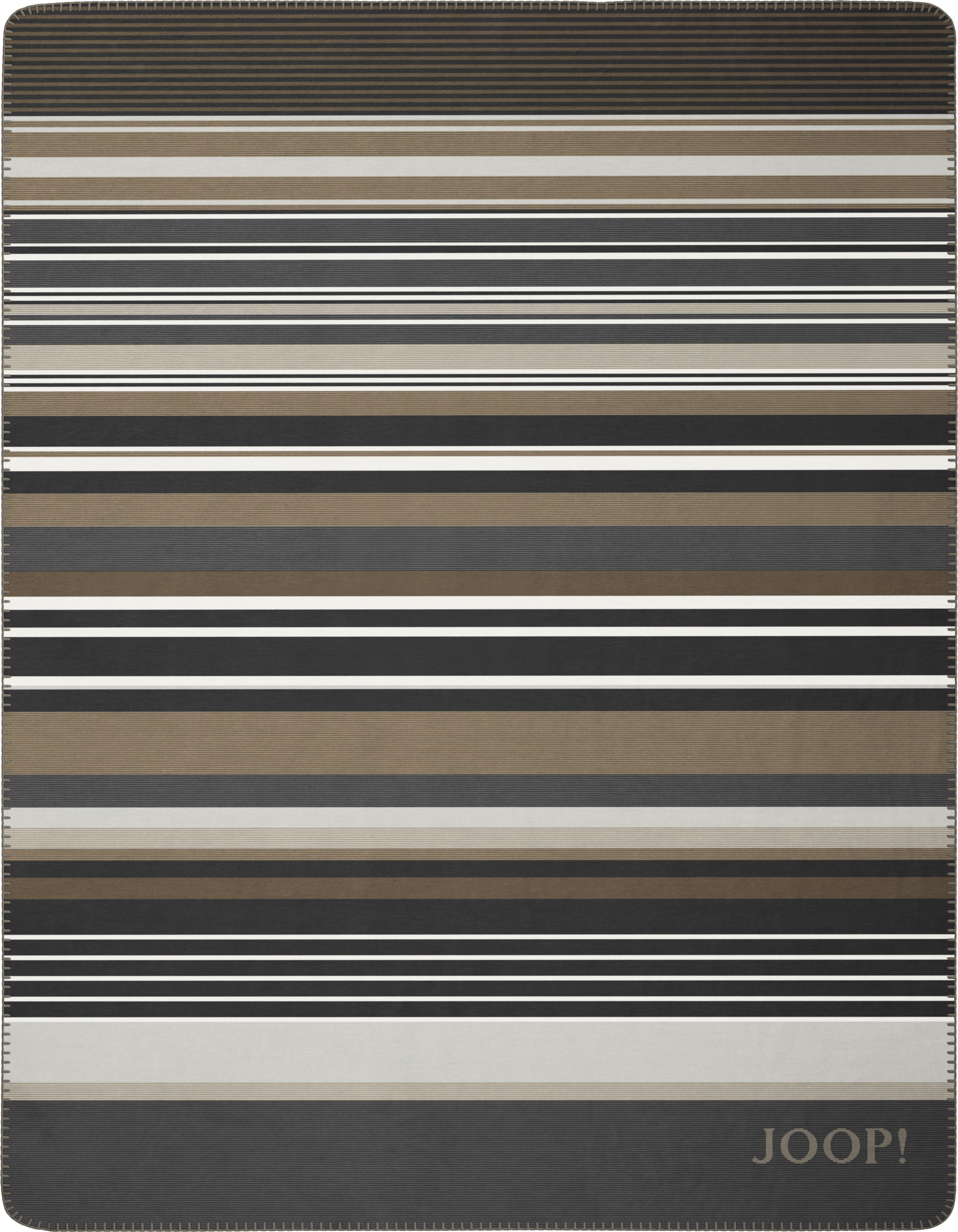 WOHNDECKE Lines 150/200 cm  - Graphitfarben/Braun, Design, Textil (150/200cm) - Joop!
