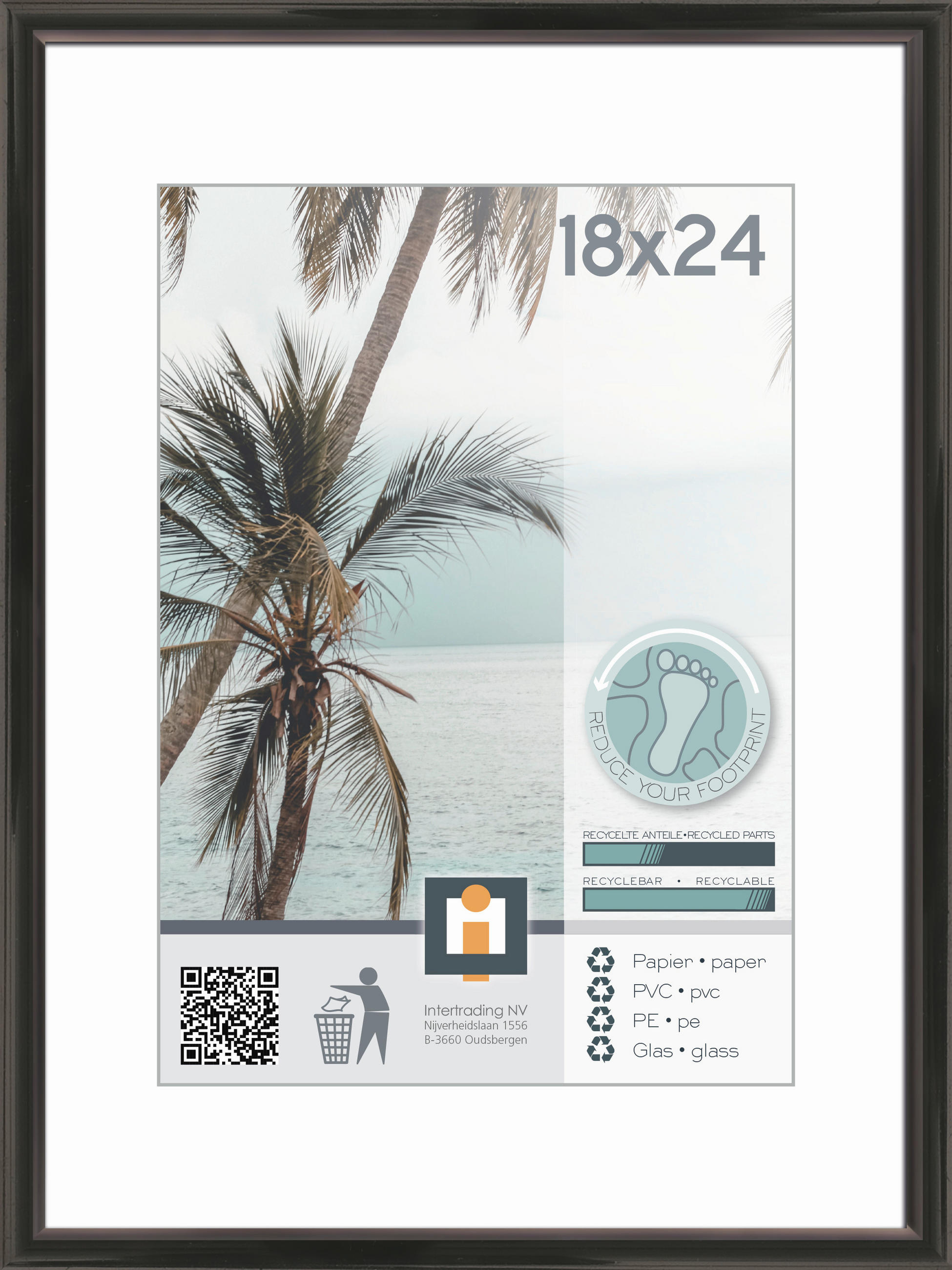 RÁM NA OBRAZY, 1 foto 18 cm x 24 cm - Basics, plast/sklo (18/24cm)