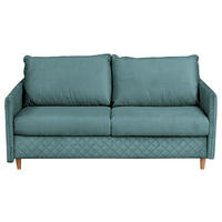 SCHLAFSOFA  in Samt Graublau  - Graublau/Naturfarben, Design, Holz/Textil (175/95/103cm) - Livetastic