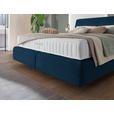 BOXSPRINGBETT 200/200 cm  in Blau  - Blau/Schwarz, Design, Kunststoff/Textil (200/200cm) - Johann Jakob