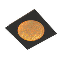 LED-WANDLEUCHTE 28/28/4 cm   - Goldfarben/Schwarz, Design, Kunststoff/Metall (28/28/4cm)