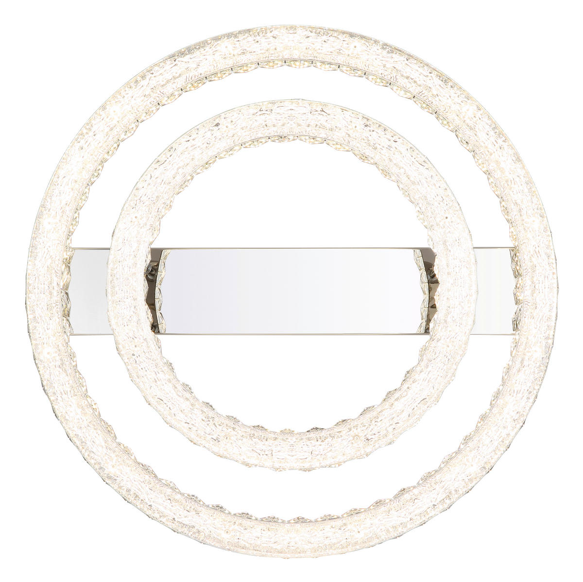 LED-DECKENLEUCHTE 60/19,5 cm   - Klar/Chromfarben, KONVENTIONELL, Glas/Kunststoff (60/19,5cm) - Globo