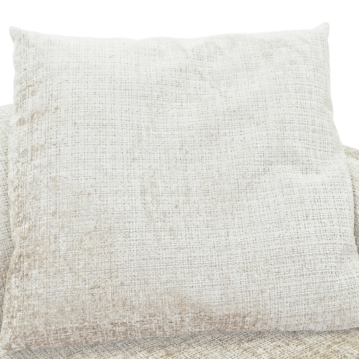 BIGSOFA Chenille Creme  - Creme/Schwarz, MODERN, Kunststoff/Textil (270/112/125cm) - Carryhome