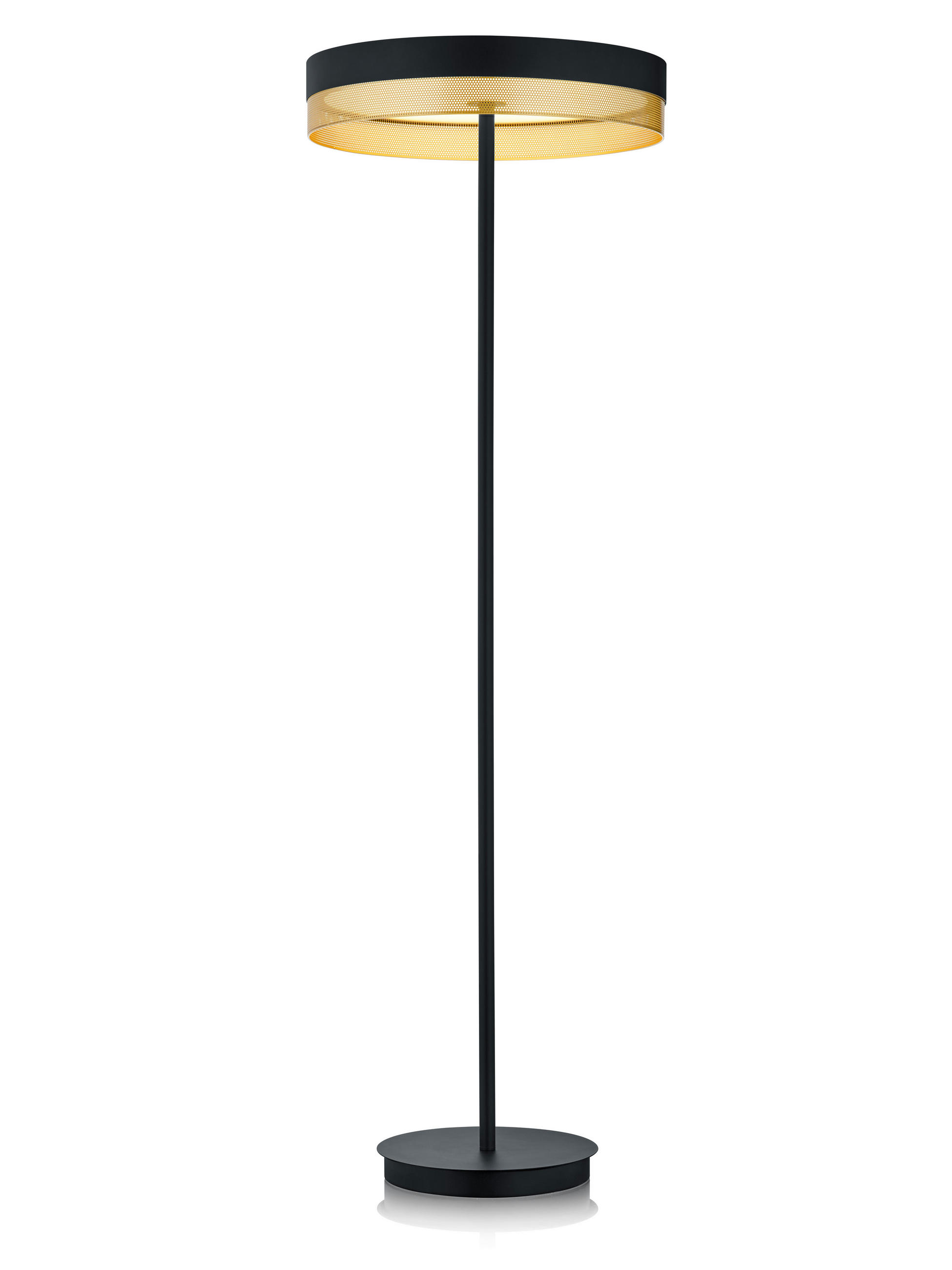 PODNA LED LAMPA Mesh  - zlatna/crna, Dizajnerski, metal (45/140cm)