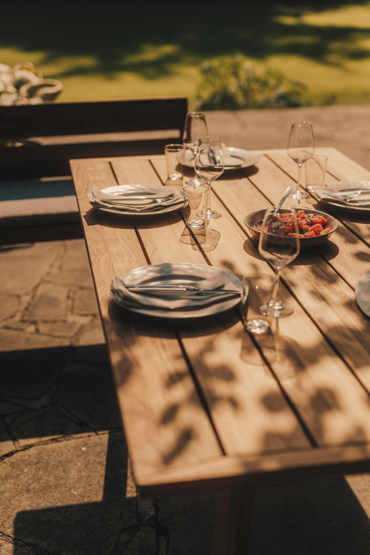 GARTENTISCH 180/95/76 cm  - Teakfarben, Design, Holz (180/95/76cm)