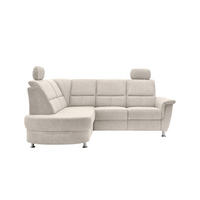 ECKSOFA Chenille Beige  - Chromfarben/Beige, Konventionell, Textil/Metall (184/231cm) - Livetastic