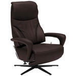 RELAXSESSEL in Leder Dunkelbraun  - Dunkelbraun/Schwarz, Design, Leder/Metall (75/106/88cm) - Dieter Knoll