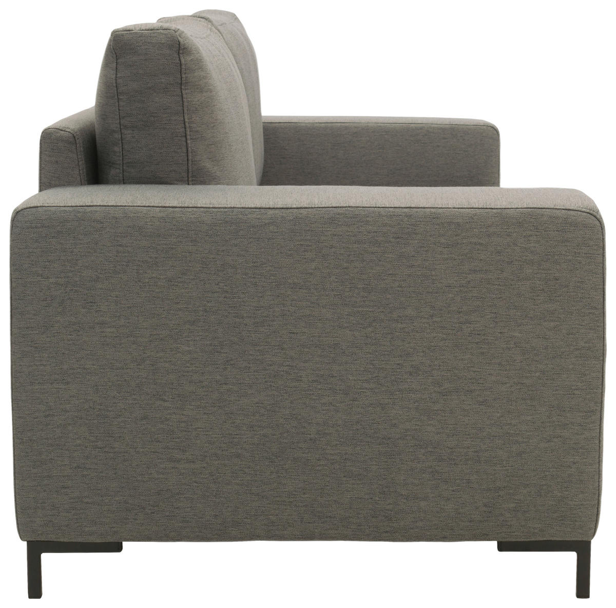BIGSOFA in Webstoff Grau  - Schwarz/Grau, Design, Textil/Metall (242/88/88cm) - LOOKS by W.Joop