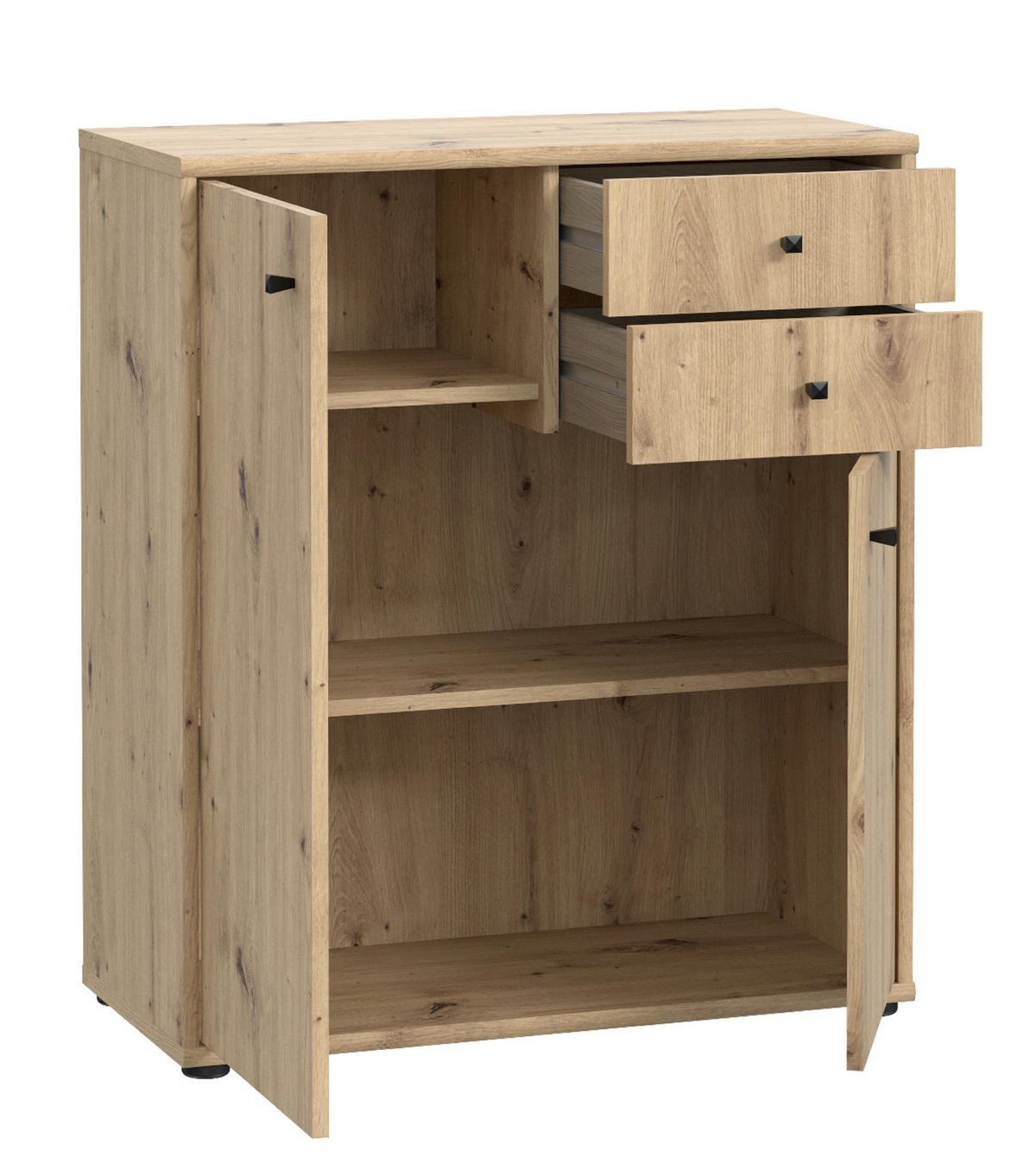 KOMMODE  in Eiche Artisan  - Eiche Artisan, Design, Holzwerkstoff (73,7/85,5/34,8cm)