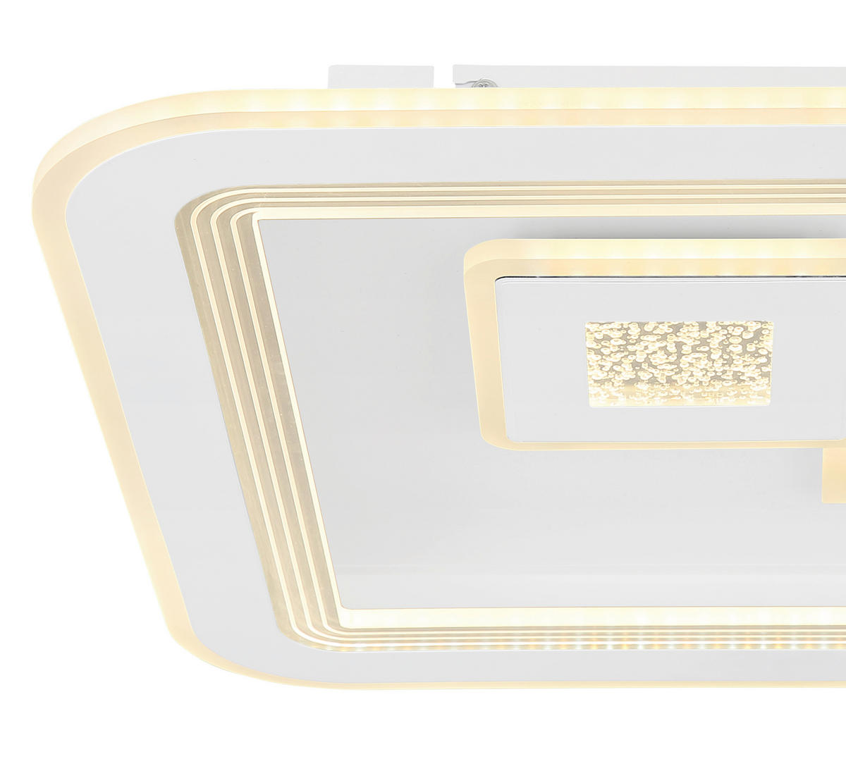 LED-DECKENLEUCHTE 46,6/46,6/7,4 cm   - Klar/Opal, Design, Kunststoff/Metall (46,6/46,6/7,4cm) - Globo