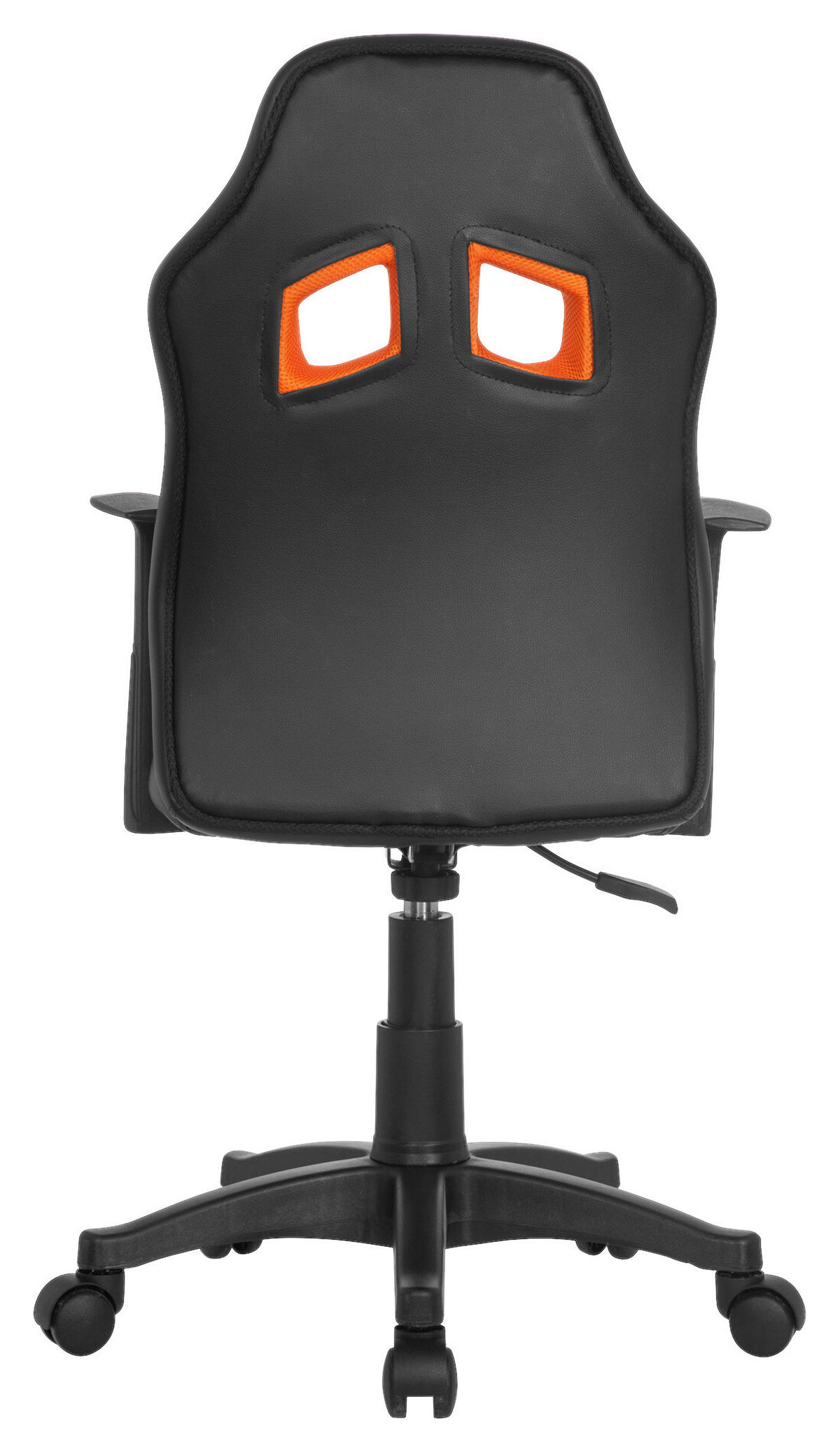 OTOČNÁ ŽIDLE PRO MLÁDEŽ, oranžová, černá - oranžová/černá, Basics, plast (54/90-100/48cm) - MID.YOU