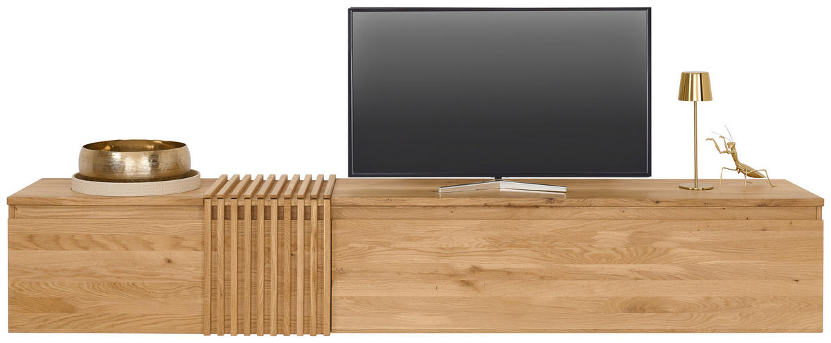 TV-SZEKRÉNY  - tölgyfa színű, Natur, fa - Linea Natura