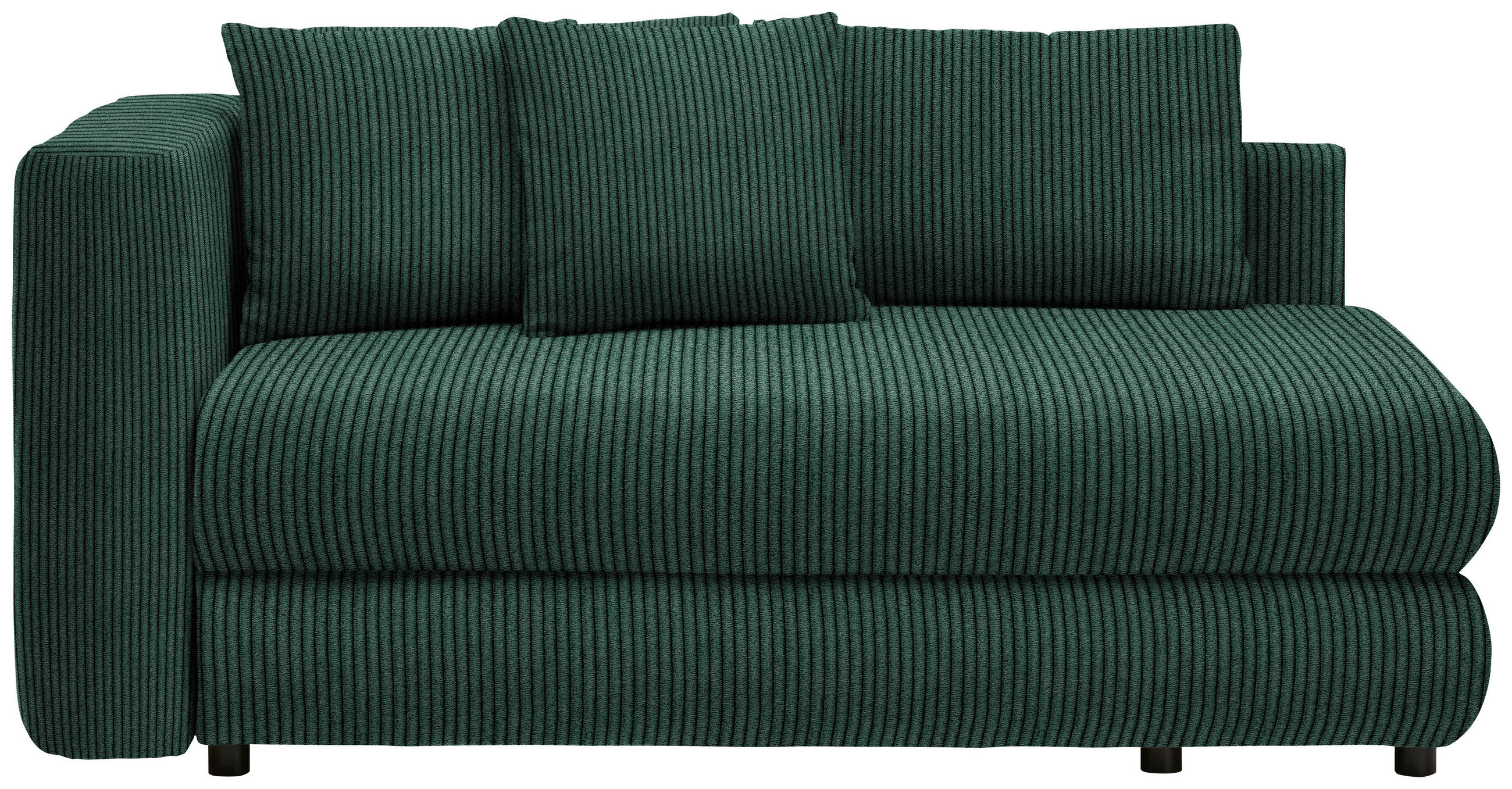 RÉCAMIERE in Cord Waldgrün  - Waldgrün/Schwarz, Design, Kunststoff/Textil (171/88/93cm) - Cantus