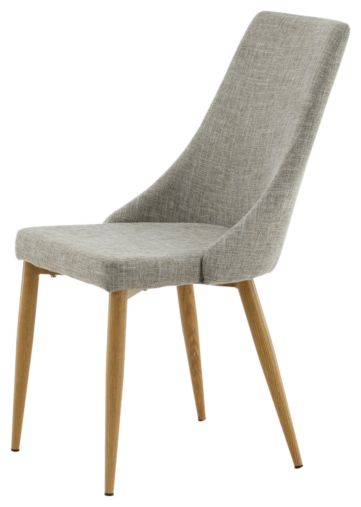 STUHL-SET 2 Stück  in Stahl Textilgeflecht  - Beige/Hellgrau, Design, Textil/Metall (46.5/91/63cm) - Livetastic