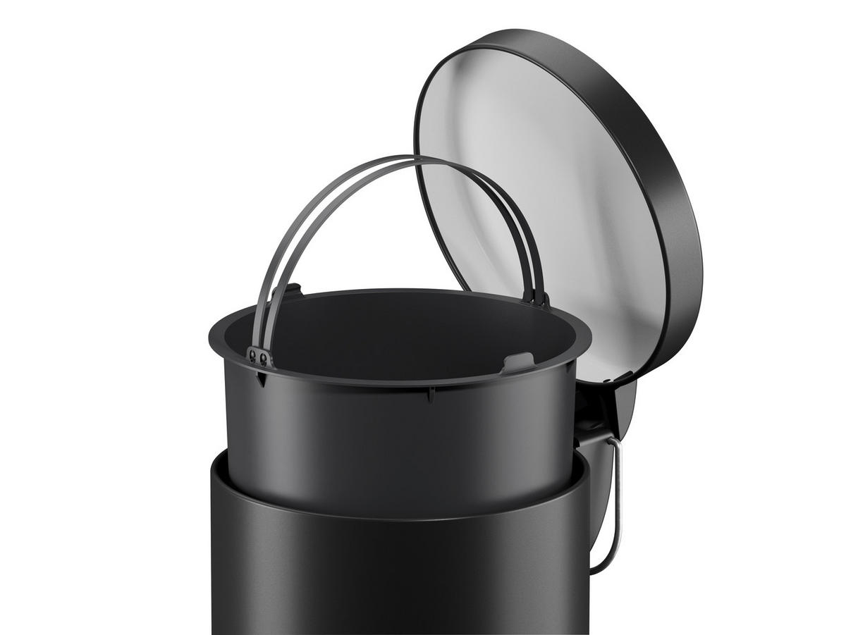 ABFALLSAMMLER SELEKTA 5 L  - Schwarz, Basics, Kunststoff/Metall (20/27/27cm) - Hailo